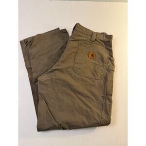 Carhartt B151 LBR Pants Green Dungaree Fit Carpenter Canvas Work Mens 36 x 30